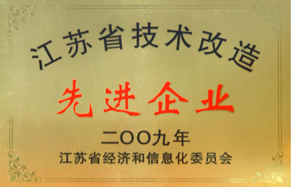 尊龙凯时获“2009年江苏省手艺刷新先进企业”称呼